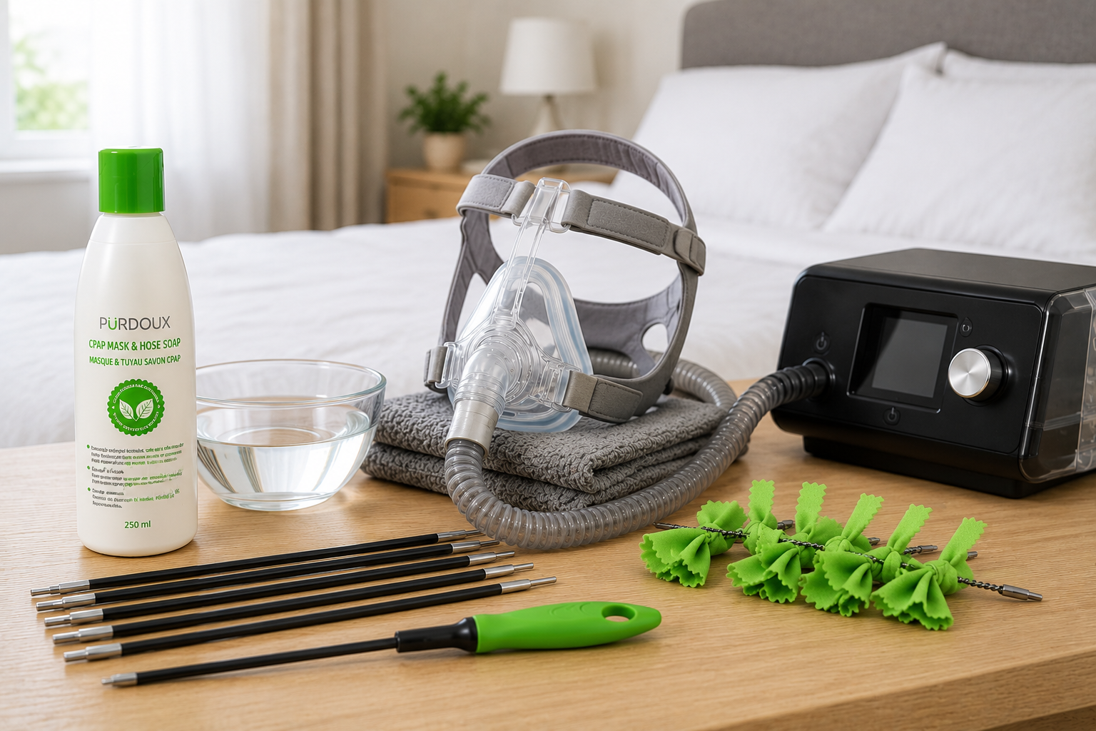Appareil CPAP avec masque et produits d'entretien - CPAP Experts